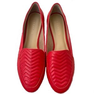 Red loafer flats Talbots
